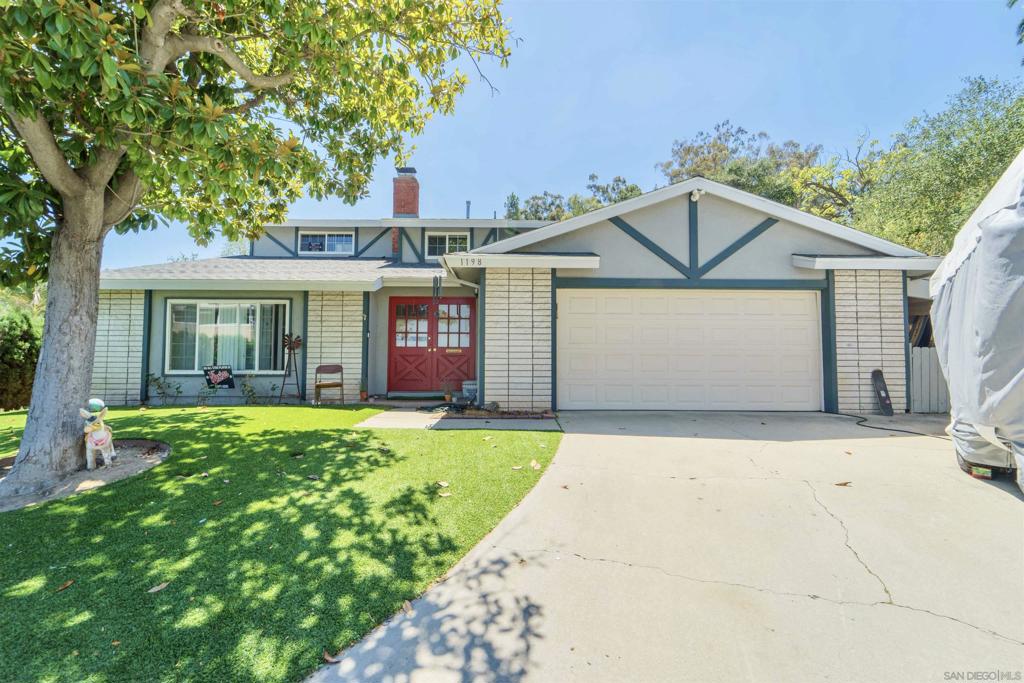 Benjamin Place is an ideal family home located at the end of a quiet cul-de-sac just below Mount Helix in one of El Cajon's best neighborhoods. Spanning 2,020 square feet, this residence offers 4 bedrooms and 2 bathrooms. The first floor features a large living room, an open kitchen with a breakfast bar, and a bedroom with an attached bathroom. Upstairs, you'll find three bedrooms and a shared bath. The home also includes an attached 2-car garage and a large backyard on a 9,500-square-foot lot.