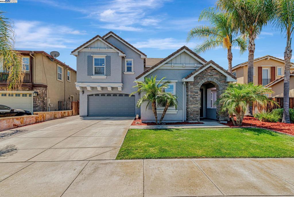 Discover your dream home in The Lakes! This stunning residence offers an unparalleled living experience, beginning with a breathtaking, completely remodeled kitchen. It features custom cabinets, a sprawling island, and gleaming double-sized quartz countertops illuminated by lighted top cabinets. Culinary enthusiasts will appreciate the two large pantries, top-of-the-line appliances, a convenient pot filler over the stovetop, a dishwasher, and double ovens. The magnificent first level boasts luxurious new vinyl floors and contemporary fixtures, providing an expansive and versatile space perfect for serene relaxation, unforgettable entertaining, and a private office. Upstairs, a central landing leads to two distinct wings. To the left, you'll find the main bedrooms, including a beautiful and spacious primary suite with picturesque views of the gorgeous yard. To the right, a large guest bedroom offers additional comfort. Luxurious brand new carpet throughout! The inviting backyard is an entertainer's paradise, featuring a Pebble Tec pool and a sizeable area that can easily accommodate a backyard kitchen. All this is powered by OWNED solar! This home stands out as one of the finest in The Lakes – don't miss this opportunity!
