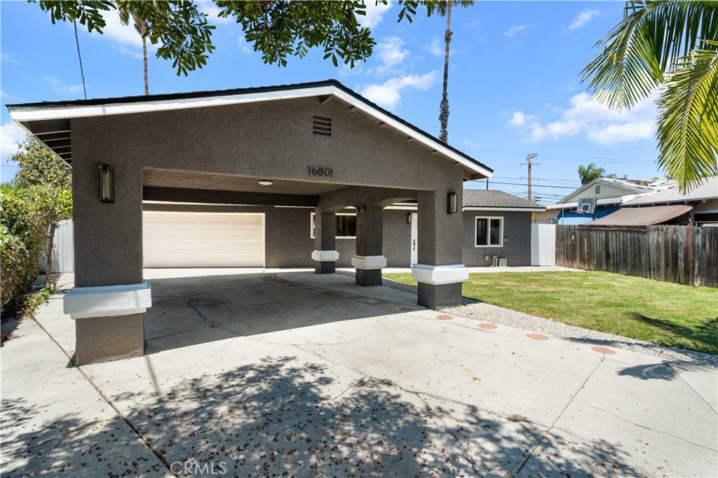Welcome to your fully renovated La Puente retreat! This move-in ready 3-bedroom, 2 bath home sits on a rare flat 9,561 sqft lot with incredible curb appeal, lush new landscaping, and a long driveway with a carport and finished two-car garage. Inside, enjoy a bright open floor plan with brand-new flooring, recessed lighting, fresh paint, dual-pane windows, and a mini-split system for year-round comfort. The designer kitchen features quartz countertops, shaker cabinets, and matte black finishes, while the updated bath showcases sleek tilework and a frameless glass shower.
This home also boasts a new roof, updated plumbing and electrical, a new 220V panel, and washer/dryer hookups in the garage.
Step outside to a huge backyard, ready to enjoy ideal for entertaining or future ADU. Conveniently located near schools, golfing, shopping, and major freeways. Don’t miss your chance to own this beautifully remodeled, spacious home. Easy to Show, Schedule your Tour Today!