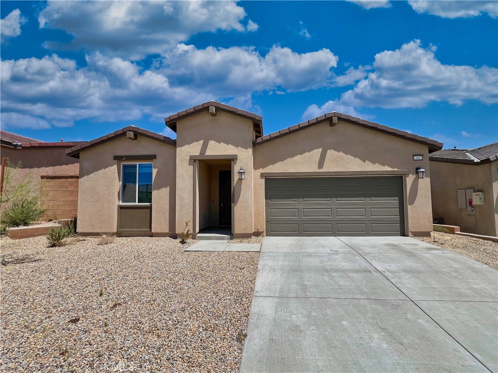 Discover modern desert living at 11612 S Crescent Street, a beautiful 2023-built Lennar home nestled in the sought-after Skyborne master-planned community of Desert Hot Springs. This single-story gem offers 4 bedrooms and 2 baths across 2,088 sq ft of well-designed living space on a generous 5,663 sq ft lot. An open-concept layout blends the kitchen, Great Room, and dining area into one seamless gathering zone—perfect for entertaining friends or enjoying relaxed family nights. Each bedroom, including the owner’s suite with an ensuite bathroom and walk-in closet, affords both comfort and privacy.
Living in Skyborne means enjoying community amenities like a sparkling pool, playground, and dog park—ideal for families and outdoor enthusiasts alike. Plus, with Joshua Tree National Park just under an hour’s drive and Palm Springs only 10 miles south, adventure and urban conveniences are always within reach. With quality construction, modern aesthetics, and a thriving neighborhood, this property combines desert serenity with smart lifestyle choices.