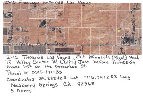 Photo of 33 Valley Center, Newberry Springs, CA 92365 (MLS # HD26202228)