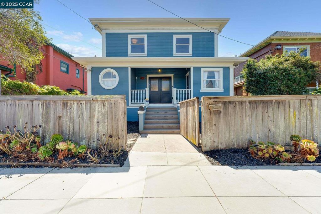 Welcome to 1916 Woolsey, a classic South Berkeley Craftsman offering 2,514 sq. ft., 5 bedrooms, an office, and 3 full bathrooms. Currently configured as a single-family home, it was most recently used as a duplex and can be easily converted back. Charming period details—a welcoming front porch, porthole windows, and rich woodwork—showcase its character, while fresh paint, refinished hardwood floors, stylish lighting, and updated baths add modern comfort. The main level includes 2 bedrooms and a home office that provides access to the backyard. A brand-new kitchen with quartz counters, custom cabinetry, and stainless appliances opens to the dining and living rooms. Step out to a rear deck overlooking a spacious yard with raised garden beds. Upstairs offers 3 bedrooms and a full bath. The primary suite features a walk-in closet, sitting area, and access to both a private deck and enclosed patio. A roomy attic adds generous storage or potential expansion. The large lot allows parking for multiple vehicles, a boat, or RV. With two PG&E meters, two front doors, two laundry areas, and plumbing for an upstairs kitchen, it can easily be used as a duplex to suit a variety of lifestyles. Steps to Ashby BART and close to Berkeley Bowl, Whole Foods, AC Transit, shops, and cafés.