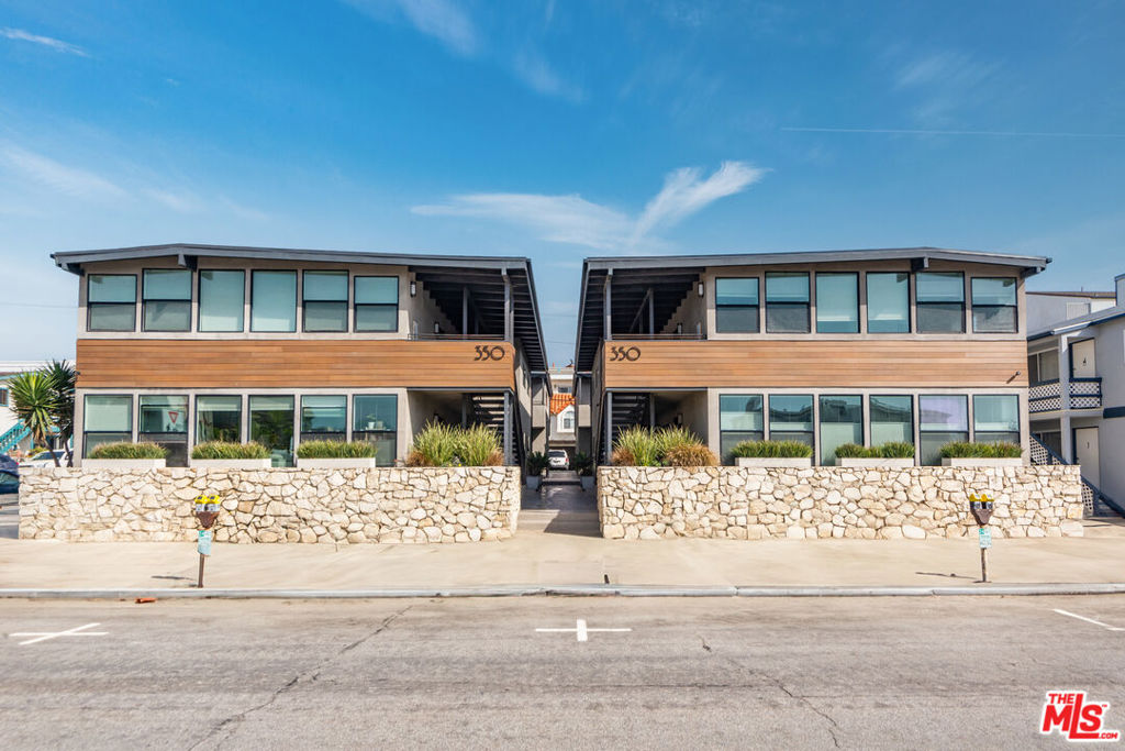 Price reduced by $500,000! Nestled in a prime location just 100 steps from the sand and Strand, these fully renovated luxury properties offer an unparalleled coastal living experience. Two adjacent 6-unit buildings, each with its own APN, boast a total of 6 modern 2-bed/1-bath units and 6 1-bed/1-bath units spanning 7,440 SF on two lots totaling 8,071 SF. A mere 6-minute walk to Pier Avenue's world-class restaurants, nightlife, shopping, and entertainment, and an 8-minute stroll to King Harbor, convenience meets sophistication. Renovated in 2020 with a new roof in 2024, the exterior shines with re-stucco, Fiberon cladding, JELD-WEN double-pane windows, and smart-key entry doors. Inside, enjoy white shaker cabinetry, quartz countertops, Frigidaire stainless steel appliances, Italian ceramic tile bathrooms, HVAC mini-splits, and white oak vinyl plank flooring. Amenities include 8 enclosed garage spaces with storage (extra cost), on-site SpeedQueen laundry with ShinePay, lockable bike racks, drought-tolerant landscaping, public Wi-Fi, and a fully compliant ADA unit. Invest in these two turn-key and secure, modern living apartment buildings next to the Beach now!