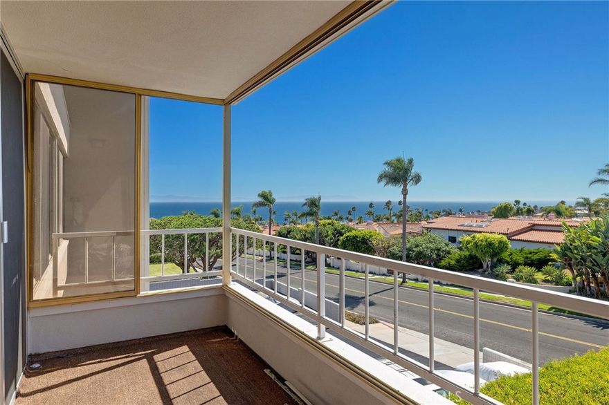 Coastal living with breathtaking ocean views at the Palos Verdes Bay Club. Don’t miss this opportunity to own a bluff-side retreat in one of the South Bay’s most desirable oceanfront communities, known for its timeless charm and exceptional value. This oversized 2-bed, 2-bath condo showcases sweeping ocean and coastline vistas from the living room, balcony, and both bedrooms. The spacious open layout features a light-filled living/dining area with sliding-glass doors that open to a private terrace — the perfect spot for morning coffee or unforgettable sunsets. Bedrooms are generously sized, each with an adjacent full bathrooms. The Palos Verdes Bay Club offers resort-style amenities including dramatic bluff-top views from its oceanfront pool, beautifully landscaped grounds, tennis and pickleball courts, multiple pools, spa, and fitness center. Enjoy direct access to coastal trails and an easy walk to Terranea Resort for dining, spa, and more. Renowned for its safety, natural beauty, and top-rated schools, this community is also just minutes from shopping, dining, golf, and recreation. A rare opportunity to pair an exceptional location with spectacular views — all at an incredible value.