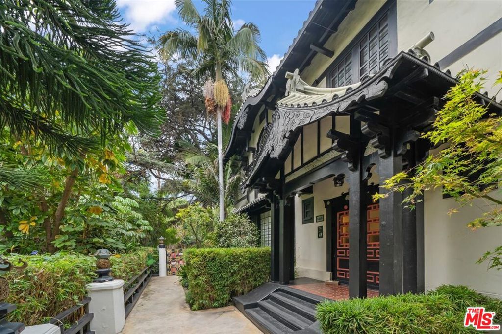 QUIET luxury-- Don't let the La Cienega address fool you. Live in vintage architectural splendor in the historic Lotus Apartments designed by architect, William Hauptman in 1928. A West Hollywood treasure, the highly stylized pagoda-like structure, features original design elements such as decorative banding, corbels, metal cresting, peaked and undulating gables, wood window grilles and wood-frame large picture windows with arched headers, wood balconies, panel doors with hammered doorknobs, hand-finished plaster, antique lanterns and decorative Japanese metal relief insets. Set in lush greenery, one is truly transported away from LA's hustle and bustle into another time and place yet only moments away from the most vibrant segment of the Sunset Strip. The interiors maintain many of the historic elements while offering the modern conveniences one would expect today. Available now is a 1 bedroom, 1 bath fully updated apartment with, best of all, a flex space that can be used as an office. In unit washer/dryer and secured underground parking complete the package. Live in elegance with its beautiful hardwood floors, views to the lush courtyard, high ceilings, stainless steel appliances and security system. Jump at the rare chance to live here!