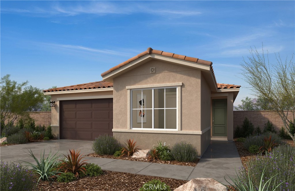 Beautiful Lenox community Single Family Home Single Story 3-4 beds 2 baths 9ft ceilings, granite countertops, sprawling open floorplan, kitchen island, 6" backsplash, recessed lighting, dual-sink vanity in primary bath, opportunity to personalize with upgrade options, planned 17 acre sports park, No HOA, short drive to freeway, close to schools, shopping centers, grocery stores, & Metrolink rail service
Photo is a rendering of the model. Buyer can purchase or lease the solar!