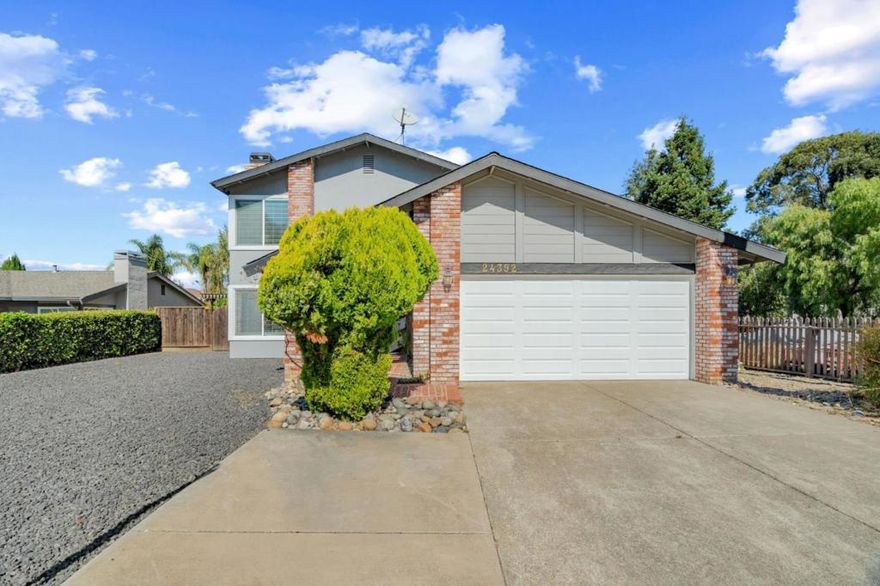Set in the highly desirable Hayward Hills, this expansive 4-bedroom, 2.5-bath home blends recent updates with an inviting floor plan designed for comfort & style. From the moment you arrive, youll notice the welcoming curb appeal & a sense of space that carries throughout the home. Inside, the bright living room flows seamlessly into the dining areaperfect for everyday living & entertaining. The thoughtfully designed kitchen opens to the family room, where sliding doors lead out to a large backyard with an expansive deck. Its an ideal setting for barbecues, gatherings, or simply relaxing outdoors. The main level also offers a convenient half bath, laundry area & direct access to the 2-car side-by-side garage. Upstairs, the spacious primary suite provides a private retreat with an updated bathroom, while two additional bedrooms & a full guest bath complete the upper level. Located just minutes from Cal State East Bay, local parks, shopping & dining, this home also provides easy access to I-580, I-880, and BARTmaking commuting across the Bay Area effortless. With its spacious layout, modern updates & prime Hayward Hills location, this home offers the perfect blend of comfort & convenience. Dont miss your chance