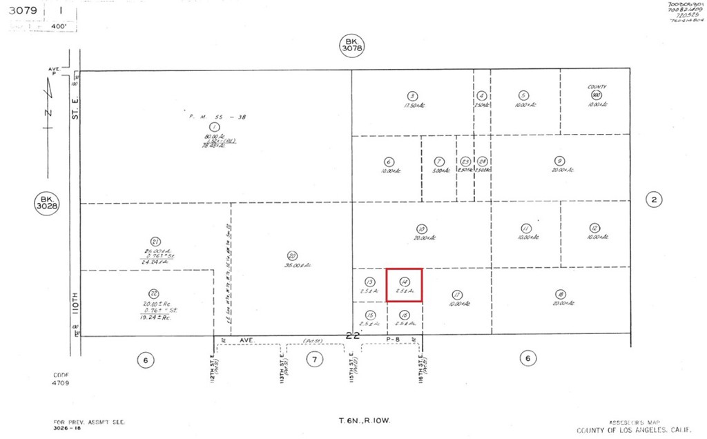 APN: 3079-001-014 Coordinates: 34.596083, -117.923333 2.55 Acres for sale in LA County. This Vacant land parcel is located in Palmdale, CA near the intersection of 110th St and E Ave P. This lot is zoned PDA2, per county records. Location is near 110th St and Ave P not far from the Littlerock area.