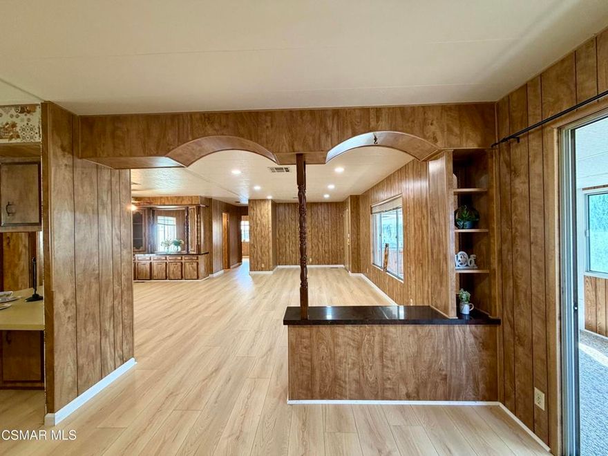 Best value in town! This spacious 3 + 2 home offers a great floor plan, large living room, separate dining room, nice family room plus an additional bonus room perfect for a craft room or play area for the kids. Major upgrades include new metal roof, updated plumbing, rain gutters, outside paint, new flooring, recessed lighting and more. This family park has no age restrictions, families are welcome! Conveniently located in the east end of Simi close to a top elementary school, hiking trails, restaurants, shopping and easy access to the 118 Fwy.  You will love the friendly atmosphere and nice community pool. Enjoy your morning coffee with gorgeous mountain views from your porch. This Home sweet home is ready for a quick closing, just on time for the Holidays, a must see!