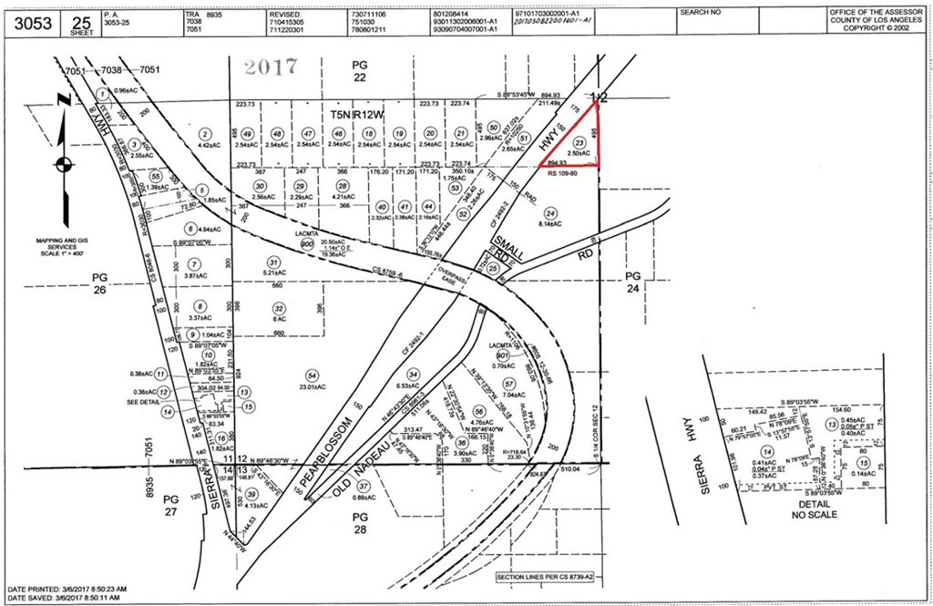 APN: 3053-025-023 Coordinates: 34.530861, -118.089194 2.42 Acre lot for sale in LA County. This lot is located in the Palmdale Area right on Pearblossom Highway. Excellent location with frontage to the highway near to the Palmdale area. Easy aces to 14 FWY from here as well as the Angeles Forest Highway.