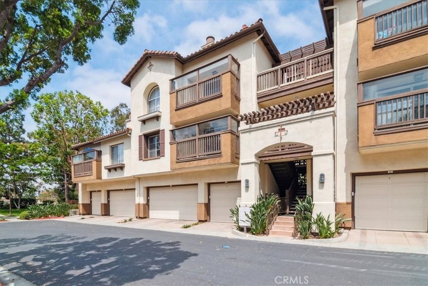 Now available in the sought-after Rancho Veracruz community, this updated 1-bedroom, 1-bathroom end-unit condo offers 774 square feet of comfortable living in a prime Tustin location. Nestled on the second level, this bright and inviting residence is perfectly positioned near the Tustin Ranch Golf Club, providing a serene and scenic backdrop.



Inside, the open-concept layout features a spacious living room with a cozy fireplace and access to a private balcony—ideal for enjoying morning coffee or evening relaxation. The dining area includes a breakfast bar that flows seamlessly into the well-appointed kitchen, which boasts ample counter space, brand-new appliances, and a full-size, in-unit washer and dryer tucked away for convenience.



The bedroom features plush carpeting, generous natural light, and two closets, while the bathroom is thoughtfully designed with dual access—a private door to the tub and toilet area, and a separate vanity with extra cabinetry and counter space for added functionality. Additional built-in storage near the bathroom enhances everyday ease.



Association amenities include water, trash service, and a nearby covered carport, pool, hot tub and exercise room. With easy access to shopping, dining, parks, and top-rated schools, this is a rare opportunity to own a turnkey home in one of Tustin’s most desirable communities.