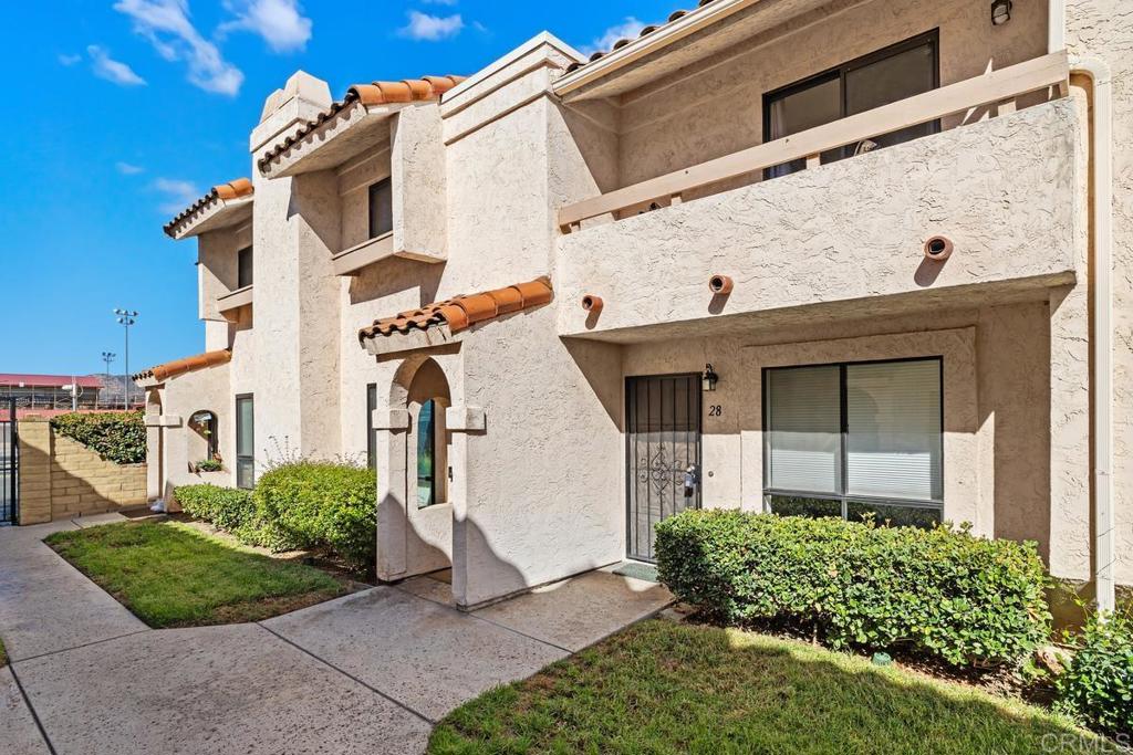 Affordable 2 bedrooms 1.5 bath townhome 1024 esf located in a gated Lakeside Community; Gas Fireplace in living room; All Appliances Convey; BBQ on your rear patio; balcony off of second bedroom; Central AC & heat; ceiling fans; Walk-in closet; Water included in HOA Benefits; Gas Fireplace; Dog Friendly community with pool & heated spa along with a basketball court; Great freeway access; walk to Lindo Lake, downtown Lakeside, and some of Lakeside's Favorites Mary's Donuts and East Bound Grill; as well as schools are within walking distance; carport with storage; Great Investment potential.