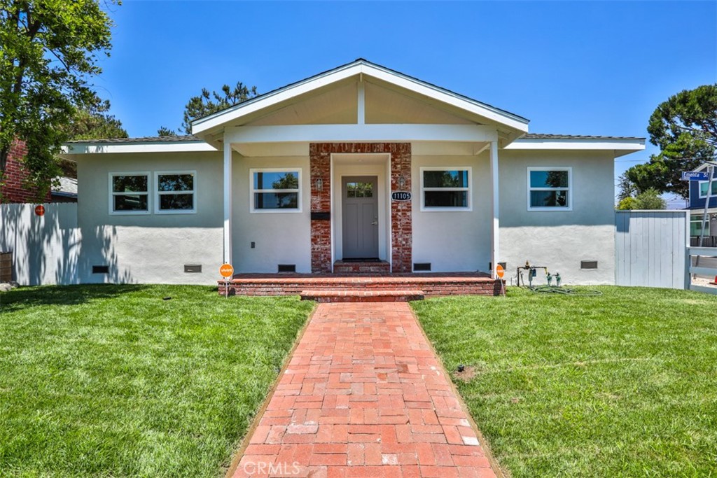 Completely remodeled (with permits) Corner lot pool home with pool house. 3 Bedrooms, 2 baths, new windows, new roof, new electrical, new plumbing, new flooring, new fixtures, new baths, new kitchen, new doors. Pool house with bath and kitchen. Sparkling large pool just redone. Double detached garage has plans to convert to an ADU.