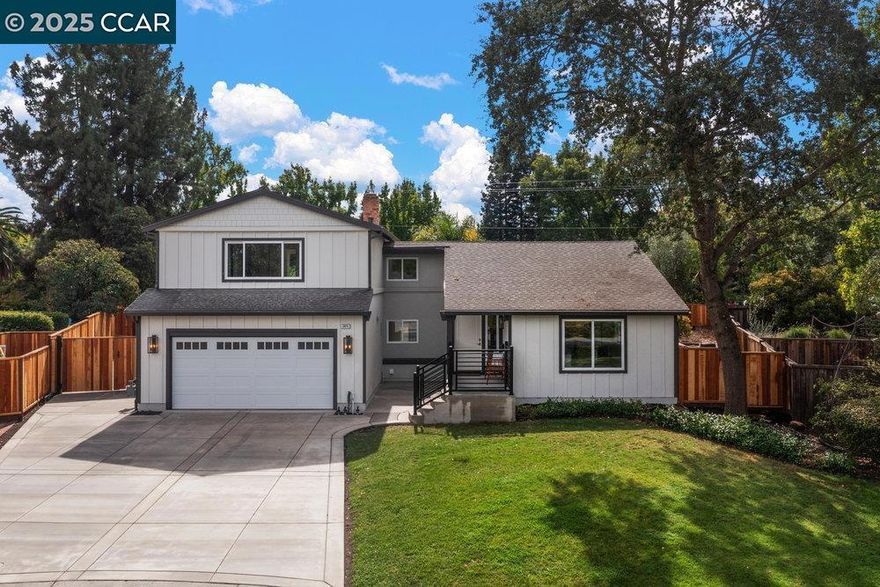 Exquisite complete remodel with designer touches throughout, ideally located on a quiet cul-de-sac in the desirable Northgate neighborhood. This stunning 4-bedroom, 3-bath home offers 2,195 sq. ft. of light-filled living space with a beautiful open-concept floor plan designed for the way we live today. The gourmet kitchen features sleek cabinetry, stone counters, and premium appliances, flowing seamlessly into the dining and living areas for effortless entertaining. The primary suite provides a serene retreat with a spa-inspired bath, while additional bedrooms offer flexibility for family, guests, or a home office. Set on a generous 15,000-square-foot lot, the outdoor spaces are equally impressive. The sparkling remodeled pool is the centerpiece of the backyard, surrounded by patios for lounging, dining, and summer gatherings. Expansive grounds also offer room for gardens, play space, and the potential to add a detached ADU—ideal for aging parents, extended family, guest house, or income-producing rental. Within one mile of 12 years of top-rated schools, close to parks, shopping, dining, and with easy access to BART, this home combines sophisticated style, prime location, and resort-like amenities for the ultimate Walnut Creek lifestyle.