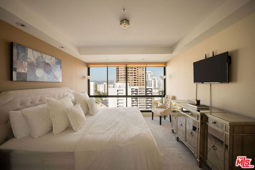 Welcome to Blair House, one of the  most prestigious full-service buildings in Westwood. This beautifully furnished 2-bedroom, 2.5-bath condominium sits high on the 14th floor, offering sweeping city views from every room and a spacious balcony. The residence is thoughtfully designed with elegant finishes, providing a refined and move-in ready living experience. The building provides, 24-hour concierge and valet parking, state-of-the-art fitness centre, outdoor pool and jacuzzi with resort-style ambiance, Full-size tennis court and a secure, full-service building with attentive staff. Situated in the heart of Westwood along the famed Wilshire Corridor, Blair House offers the perfect blend of convenience and sophistication. Moments from Beverly Hills, Century City, UCLA, and premier shopping and dining, this address delivers the very best of Los Angeles living.