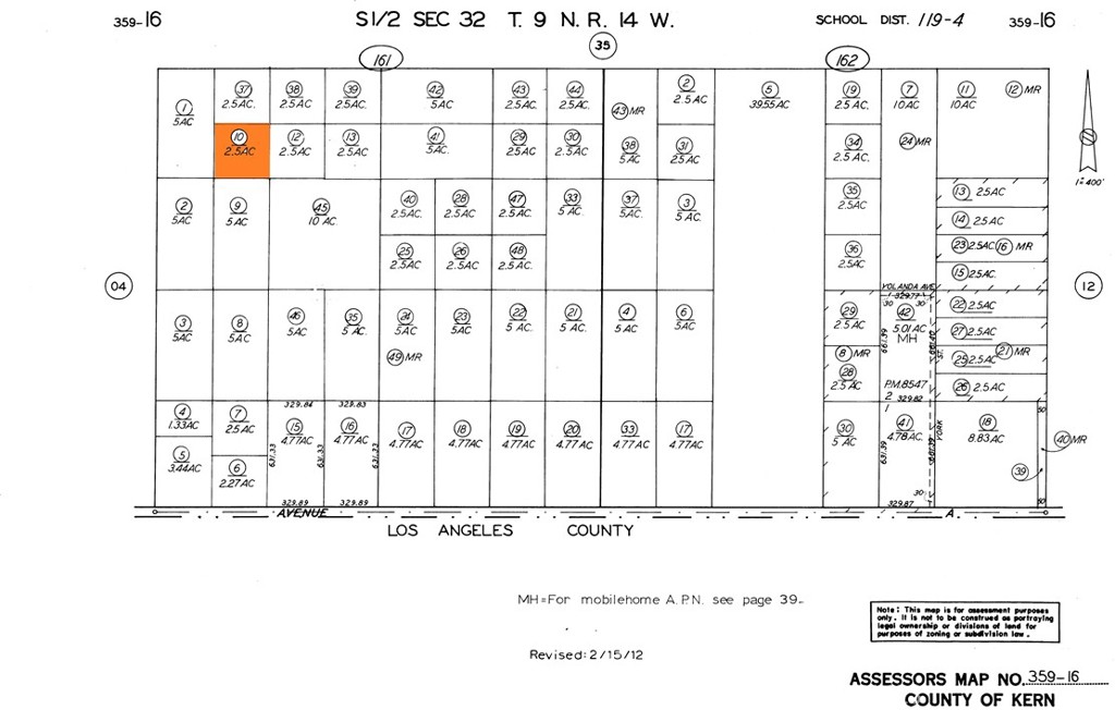 Rosamond parcel available. 2.5 acres near solar fields. Investment or country ranch home.