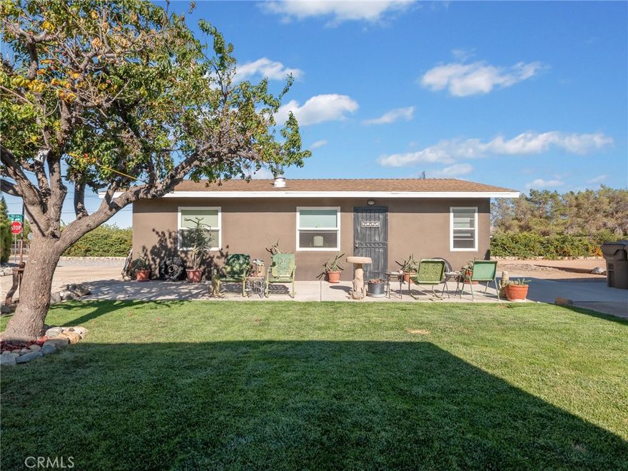 This is a Unique Property, located in an Excellent part of Hesperia. Close to Ranchero Rd with easy access to 15 Freeway. Short distance to schools, shopping, all businesses. Aquaduct next to property with lots of fishing. Large garage with full bath, carport, Sea Container for storage, shed. Yard Art that stays with the property is a Windmill and a Water Tank. Property is a must see to appreciate. Do not miss the opportunity to own a great property with lots of potential.