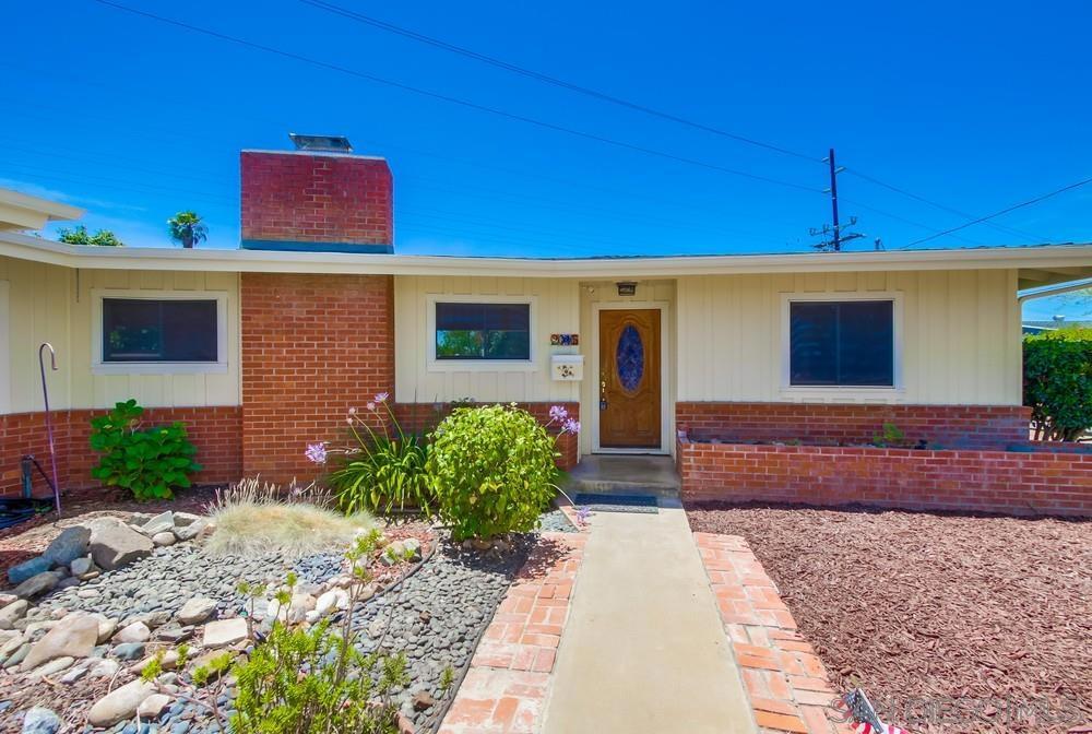 It's not just a home-it's a lifestyle! Highly-sought after 1 story home on corner lot, cul-de-sac, Fletcher Hills street! Incredibly private and quiet! Big front yard with 2 tropical palm trees, lush green landscape, and brand new landscape touches! Lovely wood front door with beautiful stained glass greets you! Interior has been freshly painted and is loaded with an abundance of gorgeous natural light! Spacious open living room with cozy fireplace and wall-to-wall windows! Living room opens to dining area-ideal for family meals! Light and bright kitchen with ample cabinet and counter space, gas stove, and view of the backyard! Great breakfast area with built-in china hutch too! Large primary suite with slider to backyard! En-suite updated retro primary bath! Additional bedrooms are nicely sized! 2 full baths-both updated and beautiful! Big backyard with covered patio-perfect for Sunday BBQ's! Plenty of room for kids and pets! Can possibly add an ADU (consult El Cajon planning)! Details not to miss-Brand new HVAC, brand new interior paint, 2 car garage with built in cabinetry and utility sink+! Quick walk to area schools, little league baseball fields, rec center, and library! Make this your home before someone else does! Welcome home!