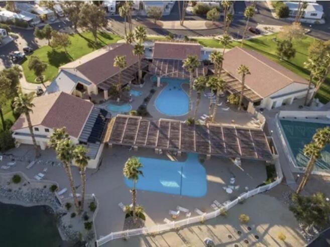 New upgraded plumbing and LVP wide plank flooring!Nice wrap around deck and giant fenced yard with desert views!Sky Valley Resort is an ALL AGED family park popular with full time residents and vacation homes. The resort features:13 sparkling hot spring mineral pools;pickleball, tennis, shuffleboard, horseshoes, gym, fitness center, walking trails;cafe and chef;peak season activities, classes, community events and MORE!