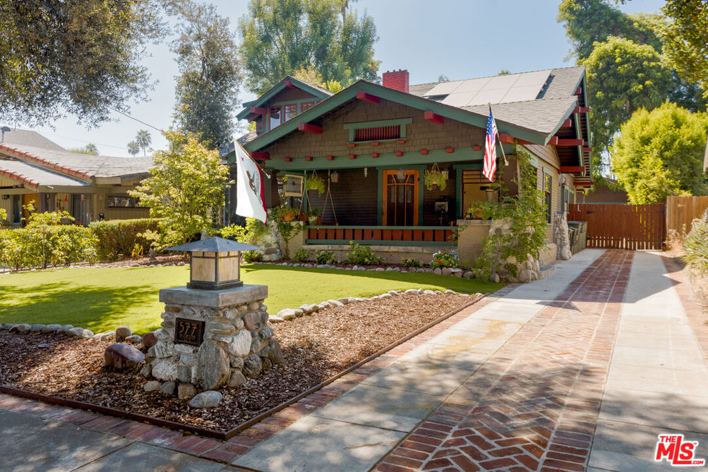 Nestled in the heart of picturesque Pasadena, this historical Craftsman home is a rare blend of timeless charm and modern functionality. Lovingly maintained with original period finishes and authentic vintage appliances, the home exudes character while offering thoughtful contemporary upgrades including solar panels and a brand-new, beautifully designed ADU. Originally built as a triplex, it has served as a single-family residence since 2008, offering incredible versatility for homeowners, multigenerational living, or savvy investors. Upstairs, you'll find two fully functional units with an interior entrance from the main house as well as a separate outdoor entrance. Each unit has charming retro appliances that adds to it's character. The newly constructed one-bedroom 669 sq ft ADU is both stylish and practical, boasting a clean, modern interior and an exterior that perfectly complements the historic front house. Whether you're looking for guest accommodations, a home office, or a lucrative rental opportunity, this space is ready to deliver with strong income potential. Delivered vacant. First showings at posted open houses. Reports and inspections available at request prior to offers.