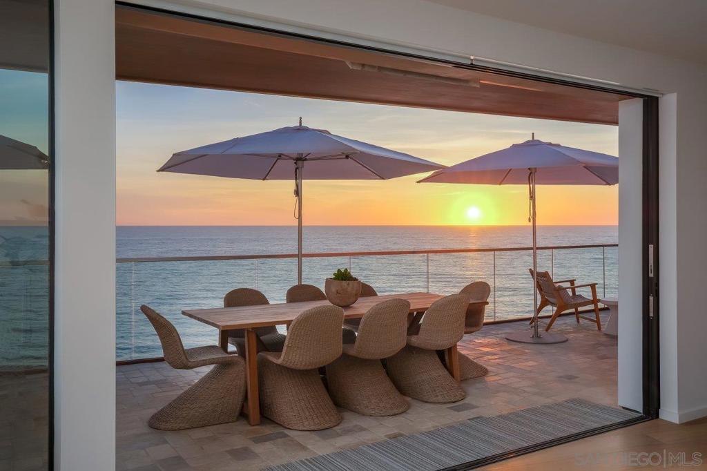 *** 608-610 & 612 SOLD for at total of $16,800,000. NEW SoCal Beachfront Estate offers the balance of incredible quality and serene natural finishes. Building this home called for exacting vision from the outset. As a new two-story, custom build 2023, it required enormous planning & attention to detail. The visual result is Breathtaking! With nearly 60 feet of ocean frontage, seawall in place and private stairs to the beach plus second landing with private jacuzzi, sunbathing area and dry sauna - You will be left in AWE! Acclaimed designer oversaw the project & implemented incredible lighting throughout, plaster walls, designer wall paper, beautiful slab stone in all bathrooms, designer kitchen, wide plank white oak wood floors, vanishing doors, hand laid stone patios, 4 oversized bedrooms (all upstairs), inspiring primary bedroom suite with expansive private lounge patio and total privacy plus enormous primary walk-in closet. The home is meant for lots of family & friends to come enjoy and is truly irreplaceable
