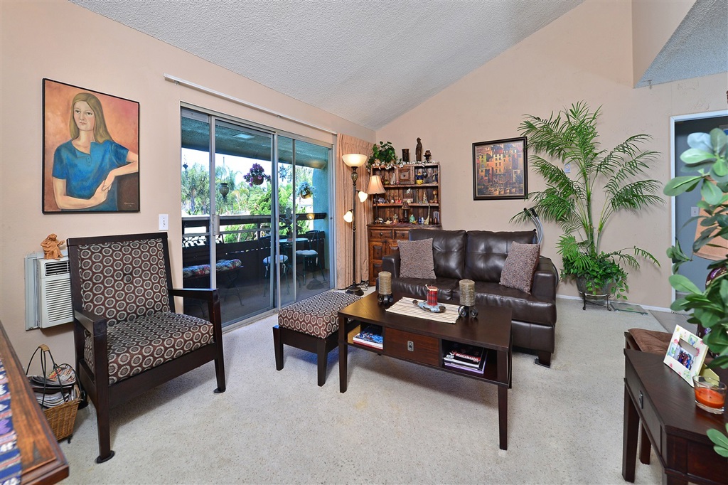 LA MESA CONDO with private, superior location at far corner of smaller complex. Rarely for sale, the Villa Mesa Parks Complex has a lot of long term owners. This spacious one bedroom unit has been the happy home of current owner for 22 years. Prime Top Floor end unit enjoys lovely westerly breezes and soaring vaulted ceilings, as well as spectacular sunsets & sunrises (see photos). Owner states this unit is extremely quiet; she's rarely aware she has neighbors. Close proximity to Historic La Mesa Village. Neighborhoods: La Mesa Complex Features: ,,,, Equipment: Range/Oven, Shed(s) Other Fees: 0 Sewer: Sewer Connected Guest House Est. SQFT: 0