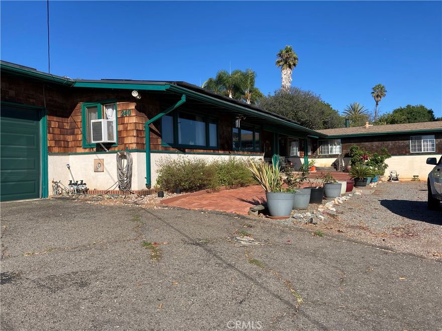INVESTORS! Save this one from the foreclosure! Come with your best cash offer as fast as you can! !



Serene Vista Hideaway with Sweeping Hilltop Views



Discover 240 Casper Lane, a single-level home tucked away at the end of a peaceful cul-de-sac in the hills of Vista. Perched on an elevated lot, this property offers breathtaking vistas that stretch across North County, best enjoyed from the spacious deck or the tiered garden terraces.



There is a guest house approximately 1200 sq feet, like a separate house. Nice rental. It is plumbed for another half bath! 



The interior exudes a welcoming charm, highlighted by dramatic wood-beam ceilings, expansive windows, and sunlight that fills every corner. The main living area flows easily to a covered patio, creating the perfect backdrop for gatherings or quiet evenings outdoors. Additional spaces include a cozy den and a generous bonus room—flexible areas that can transform into an office, studio, or guest suite.



Classic details, including preserved tilework and custom finishes in the bathroom, add a touch of vintage character, while mature landscaping and flowering vines enhance the tranquil setting.



Whether you choose to honor its mid-century spirit or reimagine it with modern updates, this property presents an exciting opportunity to craft your dream home in one of Vista’s most desirable neighborhoods.
