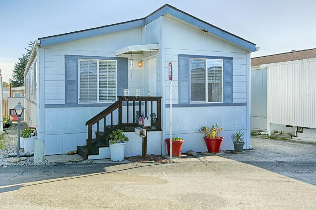 Fantastic all-age park just minutes to shopping, movies, dining and Pleasure Point! Walk to Whole Foods, Target, Suda or Capitola Village - bike along side the ocean on East Cliff - surf some of Santa Cruz's best waves... and pay only a fraction of the price. 15 years young, this two bedroom two full bathroom Silvercrest home features an indoor laundry room, vaulted ceilings, spacious bedrooms, skylights and an open-concept design. Large storage shed is the ideal place to house your bicycles and surfboards. Great park location, with several guest parking spots near by. Sunny and move in ready, space rent controlled all-age park, great Pleasure Point location... come see for yourself all this home has to offer!