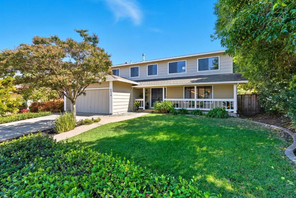 Welcome to this light-filled 5 BD, 2.5 BA approx 2,177 sf home located in the desirable Pierce Ranch neighborhood, showcasing serene oak-studded vistas and rolling hill views of Almaden Valley. Lovingly maintained by the original owners, this residence enjoys a peaceful setting at the quiet upper end of the street, just a short stroll to Almaden Meadows Park and Quicksilver Trail with it's miles of hiking, biking, and equestrian paths. Fresh exterior paint, manicured landscaping, and an inviting front porch set a warm and welcoming tone. Inside, discover beautiful hardwood floors, freshly painted interior, and new carpet in all bedrooms. The open-concept kitchen has been recently refreshed with new quartz countertops, painted oak cabinetry, and new stainless-steel appliances, flowing seamlessly into the inviting family room with a fireplace and large sliding glass door. Venture out to the expansive tranquil backyard with its mature landscaping ideal for entertaining, play, or quiet relaxation. Conveniently located in North Almaden, you'll enjoy shorter commutes while still being minutes from top-rated schools, parks, and abundant outdoor recreation. A wonderful place to call home!