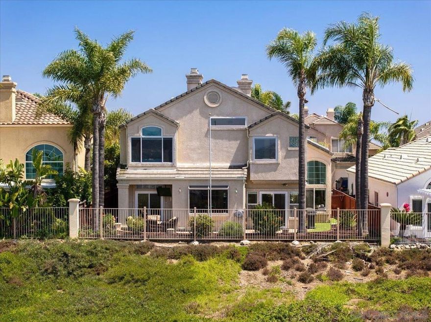 Experience breathtaking views of mountains, rolling hills, and valleys, with a peek at the Pacific Ocean! This impressive residence is the largest and rarely available model in the coveted Emerald Heights community, set within the highly rated San Marcos school district. Tucked near the end of a serene cul-de-sac, it offers a bedroom and full bath on the main level, a freshly updated kitchen with refinished cabinets, and a primary bathroom with newly updated cabinetry. Additional highlights include premium hardwood flooring downstairs, three fireplaces, and a fully owned Tesla solar system. The HVAC has been recently upgraded with two new AC units and two top-of-the-line Bosch furnaces, and for breezy evenings, there’s a QuietCool Stealth Pro 7.0 whole house fan. The backyard, redesigned in 2020, is perfect for outdoor entertaining, while updated windows throughout enhance the views and natural light. Exceptional community amenities include a guard-attended gate with 24/7 security, Olympic-size swimming pool, spa, toddler/wading pool, renovated clubhouse and fitness center, tennis courts, basketball court, parks, and on-site management. Life in Emerald Heights is as social as it is scenic enjoy community traditions like Music at Sunset, holiday celebrations for kids and adults, Fourth of July pool parties and parades, an Easter Egg Hunt with the Easter Bunny, casino night, and more. Join one of the neighborhood’s active book clubs or the foodie club, or simply unwind on your private lot with panoramic views from almost every room.