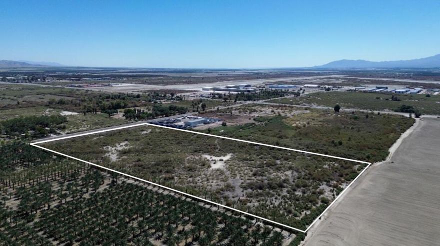 This property offers a compelling investment opportunity with several strategic advantages. Here's a breakdown of its key features and potential: Located within the Opportunity Zone which offers potential tax incentives for investors, including deferrals and exclusions on capital gains. Not in a Conservation area (MHSCP); fewer environmental restrictions, allowing for more flexible development.  This opportunity is in close proximity to the Jacqueline Cochran Regional Airport, ideal for logistics, distribution, and travel-related businesses. The airport's consideration of commercial and cargo services could significantly boost property value.  This airport is currently considering adding commercial air service and cargo service within the facility.  Utilities close; Electric power is in the street, though buyers should confirm capacity with the Imperial Irrigation District. (buyer to verify with Imperial Irrigation District the capacity to serve this location). M-SC zoning Industrial and Manufacturing allows for many uses such as; Commercial: Retail centers, showrooms, service businesses. Industrial: Warehousing, light manufacturing, fabrication. Office: Corporate, medical, or professional spaces. Agriculture: Potential for farming, agri-business or support services. Developers seeking mixed-use or industrial parks, logistics companies needing access to air and road transport, investors looking for long-term appreciation and tax advantages call me. Kate 760-409-1532