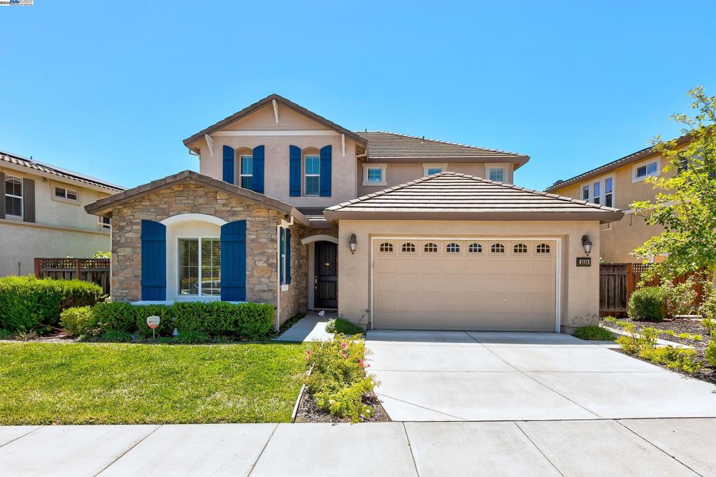 North facing stunning home with unparalleled panoramic view of the Tri-Valley. Elegant living area of 3,154 sq. ft. on a premium view lot of 5,748 sq. ft. Over $225K in upgrades. Plan two, built in 2012 by K Hovnanian in the prestigious Positano Community. Expanded home with 5 bedrooms, 4 baths, 2 beds 2 baths on first level, loft, 2 cars attached garage. Bedroom suite addition of 284 sq. ft. built to code with permits. This sophisticated home is loaded with upgrades, brand new premium LVP planking flooring first level, new water heater. A well-appointed kitchen comes complete with stainless appliances, stainless refrigerator, large kitchen island, upgraded slab granite counters, full back splash, new dishwasher, beach wood cabinets and walk in pantry. Full size balcony with sliding glass doors access to spacious primary suite. The balcony has an unparalleled panoramic views of the Tri-Valley. A luxurious master bathroom with upgraded bath fixtures, soaking tub, stall shower, and large walk-in closet. Finished backyard with automatic awning and open wrought iron fence providing ground level views, LED recessed can lighting, tankless water heater, covered patio, dual zoned air-con, ceiling fans. Proximity to award winning schools, Fallon Sports Park, SFo Outlets, BART, 580 & 680..