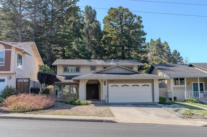 Best Sunny Park Pacifica Location with a big yard. - Traditional Floor Plan with  4-bedroom, 2-bathroom upstairs. The formal living room, formal dining room, kitchen, 1/2 bath and big family room with a bar downstairs.  Spacious 7,010 square foot lot, this 2,020 square foot residence offers ample space for comfortable living. The heart of the home is the well-appointed kitchen, perfect for culinary enthusiasts and equipped to handle all your cooking needs. Enjoy meals in the formal dining room, ideal for hosting family gatherings. The home features a separate family room, providing additional space for relaxation or entertainment.The property also includes a 2-car garage, offering plenty of space for parking and storage. For daily tasks, enjoy the ease of having an in-home laundry area. This property lies in the Pacifica School District, providing access to local educational facilities. Close to Frontierland Park and hiking.