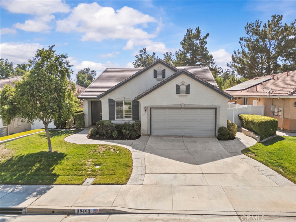 Welcome to 39463 Napa Creek Drive, an impeccably maintained, original-owner home in the prestigious Four Seasons 55+ community of Murrieta. This spacious single-story residence offers 2 bedrooms plus an office, 2 bathrooms, of thoughtfully designed living space featuring quartz countertops, crown molding throughout, plantation shutters, and freshly painted interior. The open layout with lots of natrual light flows seamlessly into a beautifully landscaped backyard with stamped concrete, a covered patio, and peaceful mountain views—perfect for relaxing or entertaining. The epoxy-coated garage is loaded with built-in cabinets and overhead storage racks, offering exceptional functionality. A new vinyl fence and gate enhance the privacy and curb appeal of the lush front and rear landscaping. Nestled on a quiet street that backs up to the clubhouse, this home offers quick access to world-class amenities including a 10-acre lodge with a heated pool and spa, fitness center, aerobics and dance studio, library, hobby rooms, beauty salon, and ballroom. Outdoor features include tennis and pickleball courts, shuffleboard, bocce ball, putting green, and walking trails. With a vibrant social calendar, low HOA dues, and no Mello-Roos, this move-in ready gem blends luxury, comfort, and an unbeatable lifestyle.