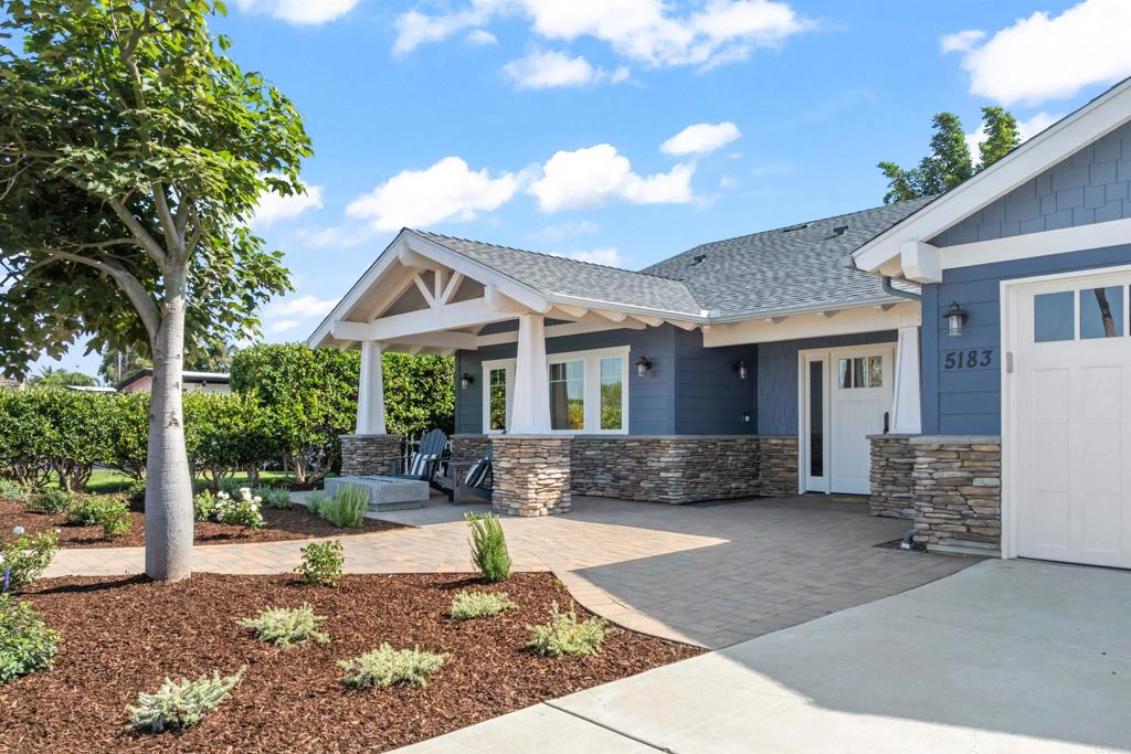 Welcome to your new Coastal Oasis, situated just two blocks from your private beach access available to residents of Terramar. Settling into your one-of-a-kind custom-built, single-level home completed in 2022 will be a breeze! Situated on a spacious 10,100 sq. ft. lot, this fully reimagined 3-bedroom, 2.5-bathroom home offers 2,100 sq. ft. of beautifully curated living space. Stepping inside, you are greeted by a beautiful custom barrel beadboard ceiling and an airy, open-concept layout filled with natural light, vaulted ceilings in the main living areas and primary suite, elegant archways, and thoughtful custom design elements throughout. The chef’s kitchen is a true showstopper, featuring a premium Thermador six-burner range, Zephyr stainless hood, dual Elkay sinks (including a prep sink on the quartzite island), custom cabinetry, and oversized drawers—perfect for everyday living and coastal entertaining. The large family room includes a cozy modern fireplace and skylights that add warmth and brightness. The powder room and jack/jill bathroom both feature beachy beadboard, colorful tile, and custom cabinetry. The primary suite is a tranquil retreat with vaulted ceilings, a built-in closet system, and sliding doors that open to a secluded patio with a private jacuzzi. The spa-inspired primary bath features a soaking tub, dual vanities, and a luxurious walk-in shower with both rain and standard heads. The outdoor living spaces are nothing short of spectacular, with three vaulted patios—one in front with a gas fire feature, and two in the back outfitted with ceiling fans, heaters, and a fire ring. A built-in BBQ island connects seamlessly with the kitchen, creating the ultimate setting for alfresco dining and entertaining. Built for comfort and sustainability, this home features a SunRun solar system with a garage EV charger, a Navien tankless water heater, a high-efficiency HVAC system with a slimline A/C unit, an upgraded gas meter, dual electrical panels, and all-new wiring and lighting throughout. Additional features include Milgard dual-pane windows and sliders, fire-resistant cement board siding, and a truss roof with plywood flashing for year-round energy efficiency. The backyard is plumbed and ready to add your own ADU or guest house. Rare opportunity to own a turn-key home in Terramar, on one of its largest lots and in one of Carlsbad’s most desirable beachside enclaves. The option to purchase a key for $150, which provides direct, private access to the ocean, is a bonus enjoyed by Terramar residents.