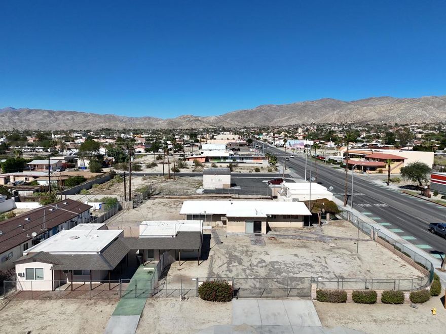 OWNER FINANCING AVAILABLE! Unique Opportunity! Already producing income. 3 Parcels, totaling over 1/2 acre of Land Is now FOR SALE for the first time in over 50 Years! Formally Desert Hot Springs Florist & Garden Center. Currently Zoned MU-C, the possibilities for permitted uses are vast! APN 641-082-022 has 3 Office Units that are currently rented. APN 641-082-023 is a building with over 3,300 square feet that can be almost anything you can imagine. APN 641-082-024 is residential unit, 2BR/2BA currently rented. Adjacent to that unit is another Unit that can be remodeled for additional income. Some of the permitted uses for these APN's are Financial Institution, Medical Dental Office, Food Preparation, Restaurant, Marijuana/Cannabis Testing, Event Facility, Tutoring/Education Center, Art Gallery, Health/Fitness Facility, Multifamily, Supportive/Transitional Housing, Convenience Store, Animal Boarding/Kennels, Grooming, Veterinary Services and So Much More!
