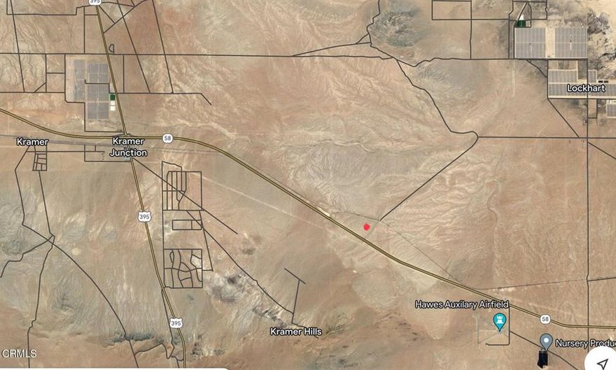Large 20 acres parcel right off the 58 Hwy. Please Buyer(s) and Agent investigate and verify boundaries, zoning, utilities and usage with San Bernardino County.

This property does not have an address assigned. '0 Hinkley Rd' is for listing purposes only. Buyer to verify actual boundaries. Buyer to verify ALL aspects of this property including, but not limited to utilities, assessments, boundaries, usage, access, and zoning to satisfy themselves.