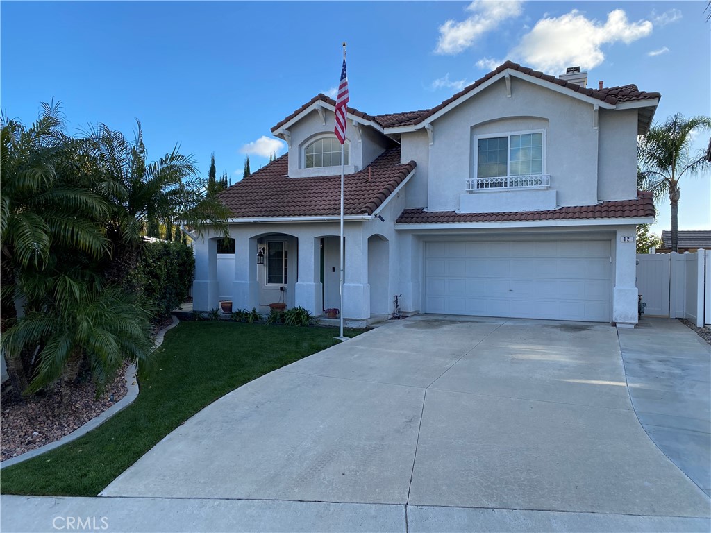 Located in beautiful Foothill Ranch, big size corner lot in quiet cul-de-sac street, extra LONG DRIVEWAY for 4 cars, or RV & boat parking; charming front courtyard with archways. Recent paint interior & exterior. Brand new floor bedrooms. Open and bright layout & highly upgraded, double staircases with media niche, dramatic high ceiling living room & dining room, cathedral ceilings, crown molding, ceiling fans, hardwood flooring, recessed lighting. Expanded chef’s kitchen features hardwood cabinetry & glass cabinet, center island. Spacious family room with sliding glass door, built-in entertainment center. Living room with built-in wall cabinet organizers. Upstairs sitting area used as loft. Master suite boasts high-volume ceilings, 2 large walk-in closets, granite counter top & dual vanity, travertine floors. Big size & private side yard and backyard for outdoor entertaining with spa/jacuzzi on a raised platform, patio cover with lighting. Close by huge Foothill Ranch Town Center, freeways & award-winning schools.