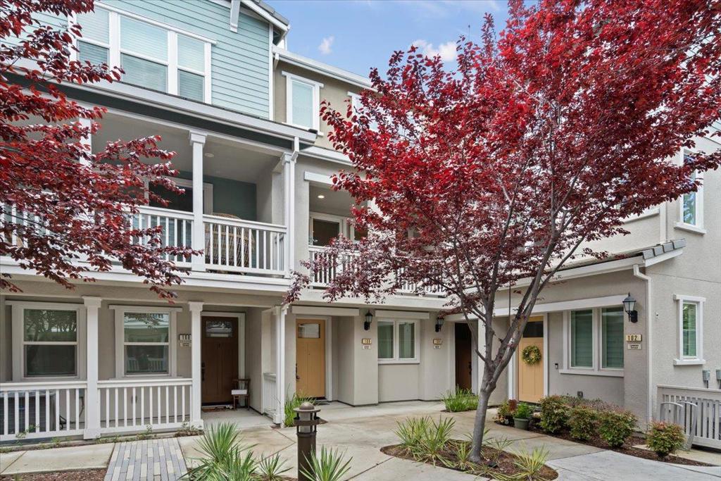 Luxurious starter home in the highly desired Sandalwood Community in Sunnyvale. Meticulously maintained by the original owner, this elegant home offers wide and open concept floor plan, squared living room space next to a spacious balcony with redbud tree view. Big kitchen with quartz countertop, full backsplash and central island. Sparkling stainless steel appliances feel like new. Tile floor and water proof vinyl floor throughout, easy to clean. 9 feet high ceiling airy and bright. Two suite rooms on the third floor, distant from each other with lots of privacy. Master suite has walk-in closet with a window. Side by side laundry closet in the hallway. Washer and dryer included. Double zone AC system. Tandem garage with extra space for storage or it can be modified for a small office. Community offers courtyards between buildings, abundant community parking, clubhouse and playground, HOA covers garbage collection. Centrally located in Sunnyvale, short stroll to Downtown Sunnyvale, Home Depot, Whole Food and tons of high techs. Easy access to Central Express, Lawrence Express, Caltrain, etc. Don't miss this affordable commuter's dream unit, when you can buy, why rent?