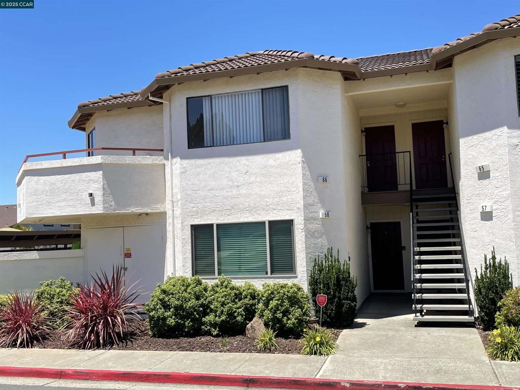 Bright and spacious, large balcony with views, upper level end unit, no traffic noise. Updated interior, no popcorn ceiling, fresh painting. New water-resistant vinyl plank flooring, new kitchen appliances, new bathroom shower, bathtub walls and vanity cabinets, new lightings, upgraded outlets and switches throughout, new window coverings, mirror closet doors, walk-in storage, and painted tile floor in kitchen. One covered car port and one designated parking space marked #1266. Community pool and sport court.