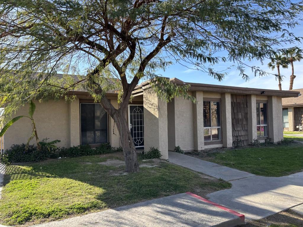 Centrally located in the City of Indio, a nice Condo with 3 bedrooms and 2 bathrooms, private patio, laundry room inside with new ceramic tile flooring throughout and remodeled bathrooms, central A/C and close to schools, parks, grocery stores, community centers, centers of faith, you name it; also two assigned parking spaces. Take advantage of this opportunity to own your residence as a first time home buyer or time for downsizing.