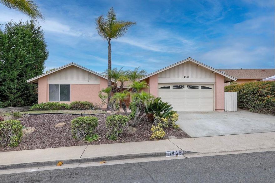 Price Range $750,000 - $800,000. Priced to sell! Spacious 4-Bedroom, 2-Bathroom Home with impressive 12-foot Vaulted Ceilings and large skylights that fill the living area with light. Step into this generously sized home featuring a bright and open living area and two fireplaces—one in the living room and one in the family room. The oversized kitchen offers plenty of space for cooking, entertaining, and gathering, while the large permitted family room provides a comfortable retreat for everyday living. Freshly painted throughout, this home is a blank canvas—ready for you to bring your imagination and transform it into your dream space. The yard includes a terracotta-tiled deck bordered by grapefruit and citrus trees, with a succulent garden off to the side. Conveniently located with easy freeway access, the home sits just around the corner from shopping, restaurants, multiple parks, playgrounds, and even a dog park. Whether you’re looking for space, comfort, or convenience, this home offers it all.  Freshly painted throughout, this home is a blank canvas—ready for you to bring your imagination and transform it into your dream space. The yard includes a terracotta-tiled deck bordered by grapefruit and citrus trees, with a succulent garden off to the side. Conveniently located with easy freeway access, the home sits just around the corner from shopping, restaurants, multiple parks, playgrounds, and even a dog park. Whether you’re looking for space, comfort, or convenience, this home offers it all.