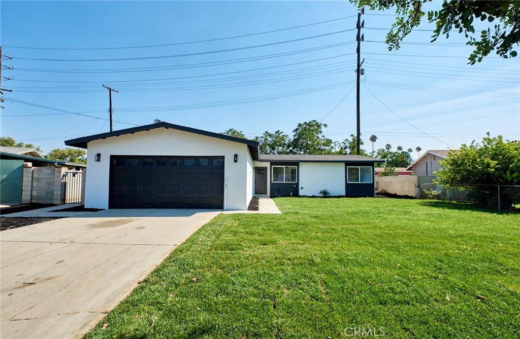 Remodeled single story Riverside home. Brand new kitchen cabinets, countertops, and backsplash. Luxury vinyl plank flooring throughout. Lighting and ceiling fans. Central air and heat. Two full baths with new tile. Two car garage. Big backyard. Appliances include stove, dishwasher, and microwave. Some photos have been virtually staged for illustrative purposes only