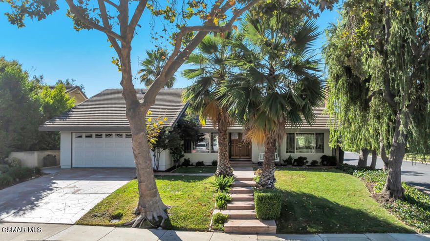 Welcome to beautiful Westlake Village! This charming single-story home offers an open and inviting floor plan with high ceilings in both the living and family rooms. The living room features a stunning custom fireplace and seamlessly connects to the formal dining area. A separate family room provides additional space for relaxing or entertaining, while the open kitchen features a breakfast bar perfect for casual dining. The spacious primary suite boasts vaulted ceilings, a picture window with serene views, and an attached bath with a large soaking tub. Additional highlights include dual-pane windows, wood flooring, generously sized bedrooms, and a sparkling pool with a deck area that captures some mountain views. Complete with a two-car garage and central air, this home is ideally located near shopping, dining, hiking and biking trails, award-winning schools, and beautiful parks.