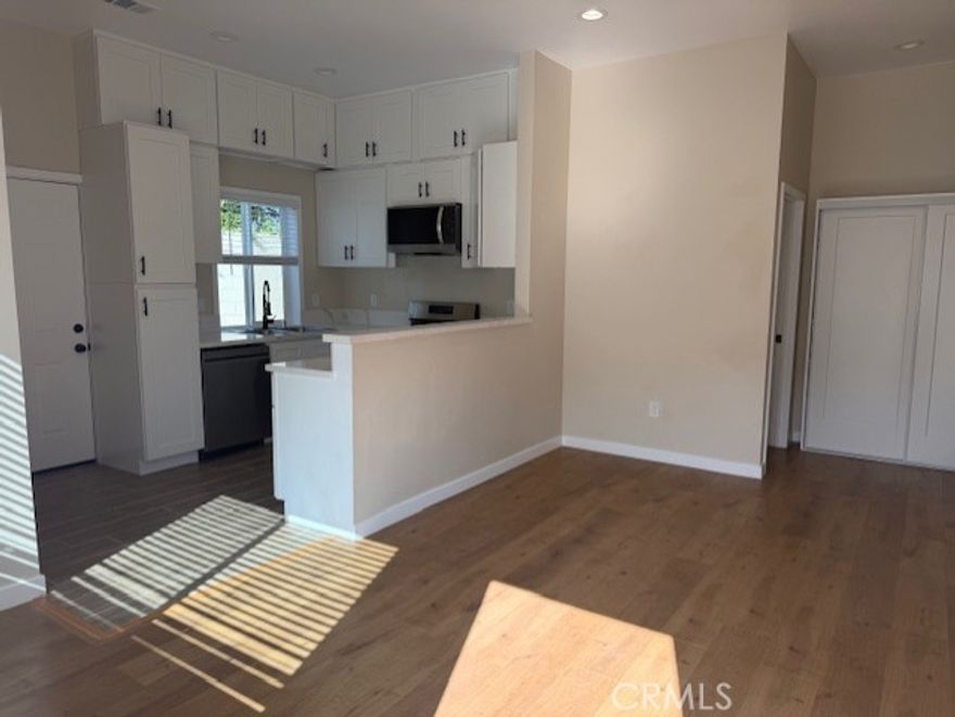 Welcome to this brand new 1000 sqft. West Torrance, modern design, fantastic 3-bedroom, 1.75-bathroom rear ADU (sfr)... (rear of 4737 W. 191st. St).  This loaded just completed single family home offers its first resident a quiet, roomy dwelling with ample sqft., 9 ft ceilings, recessed lighting throughout and very private backyard area for entertaining, surrounded by secure block wall. A tall white vinyl fence separates the 2 properties.  Master bedroom with full en-suite bathroom, walk-in closet, plus 2 more roomy bedrooms and an additional 3/4 hallway bathroom complete with a beautiful ex-large walk-in shower. 3-bedroom ceiling fans installed. The modern kitchen is fully equipped with new stainless-steel appliances- built-in dishwasher, microwave, five-burner stove/oven and large French double door built-in refrigerator. Enjoy the convenience of stacked washer/dryer units plus central a/c and heating for your comfort.  Of course, all energy efficient lighting and appliances should keep your utility costs very reasonable. Don't forget to view the separate 150 sqft storage room or office. Parking can be off-street, and driveway is for this unit only.  Located in a desirable west Torrance neighborhood, close to major highways, top-rated schools and walking distance to CVS, Jons Market, local bank and La Romeria Park.  This shiny new home will be an excellent place for your family.  Front house 3/2 at 4737 W. 191st St now available, as well.  Come and see them, soon...thanks!