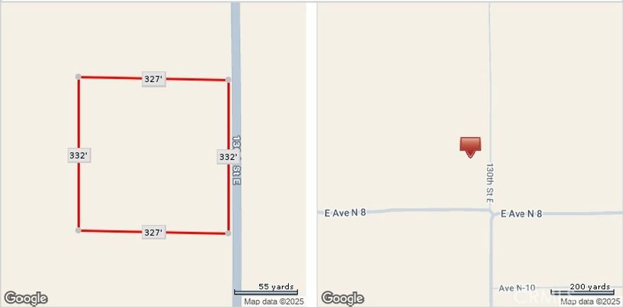 Desert land and a view of the mountains!  The lot is almost square 332 x 327 totaling 2.496 acres.  Legal Description NE 1/4 OF SE 1/4 OF SE 1/4 OF NE 1/4 of lot 11 Assessors states its in Antelope Val E Kern Water district.    Zoning  LCA21* Buyer to do due diligence on land use.

Motivated seller. Right off Sierra Hwy