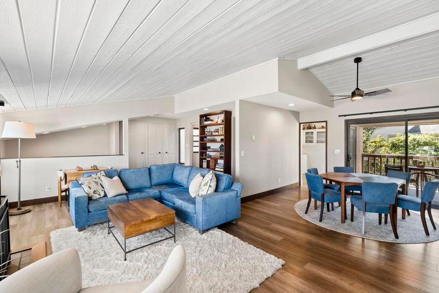Turnkey Coastal Escape with Income Potential in Solana Beach!  Live the good life in this spacious 2-bed, 2.5-bath townhome in the coveted Seascape Sur community. With soaring ceilings, natural light, a cozy fireplace, and a private patio, this home blends comfort and style for true indoor-outdoor living.  Enjoy resort-style amenities—lush grounds, waterfalls, pools, spas, tennis courts—and private blufftop beach access just steps away. Gated entry, two side-by-side underground parking spaces, and in-unit laundry add convenience and peace of mind.  Perfect as a personal retreat or a lucrative vacation rental, this property places you moments from Cedros Design District, trendy cafés, shops, and the Coaster Station for easy commuting. Don’t miss this rare chance to own in Seascape Sur—where every day feels like vacation.