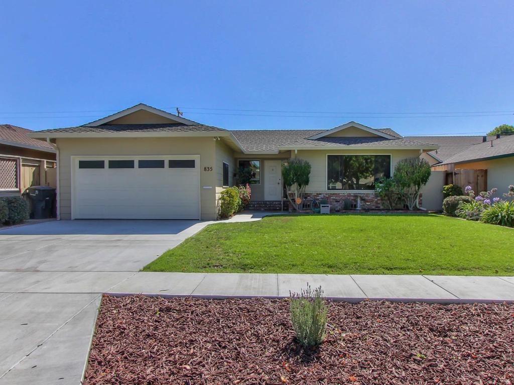 A rare find on this tree lined street, a hidden gem in a well established area of South Salinas. You are going to love the curb appeal. Perfect location, close to shopping, medical and restaurants. Immaculately cared for and pride of ownership is evident. Single story ranch with roof, dual pane windows, newer carpet, newer driveway & walkway. Good sized backyard with fruit bearing trees. Kitchen opens to the cozy family room including a brick fireplace. Family room has a sliding glass door leading to you the backyard, perfect for entertaining family & friends. Floor plan available. Call your Realtor today for a viewing. Measurements taken by a 3rd party. Agent did not measure home or lot. Sq.ft./lot size/age/schools not verified by listing agent...