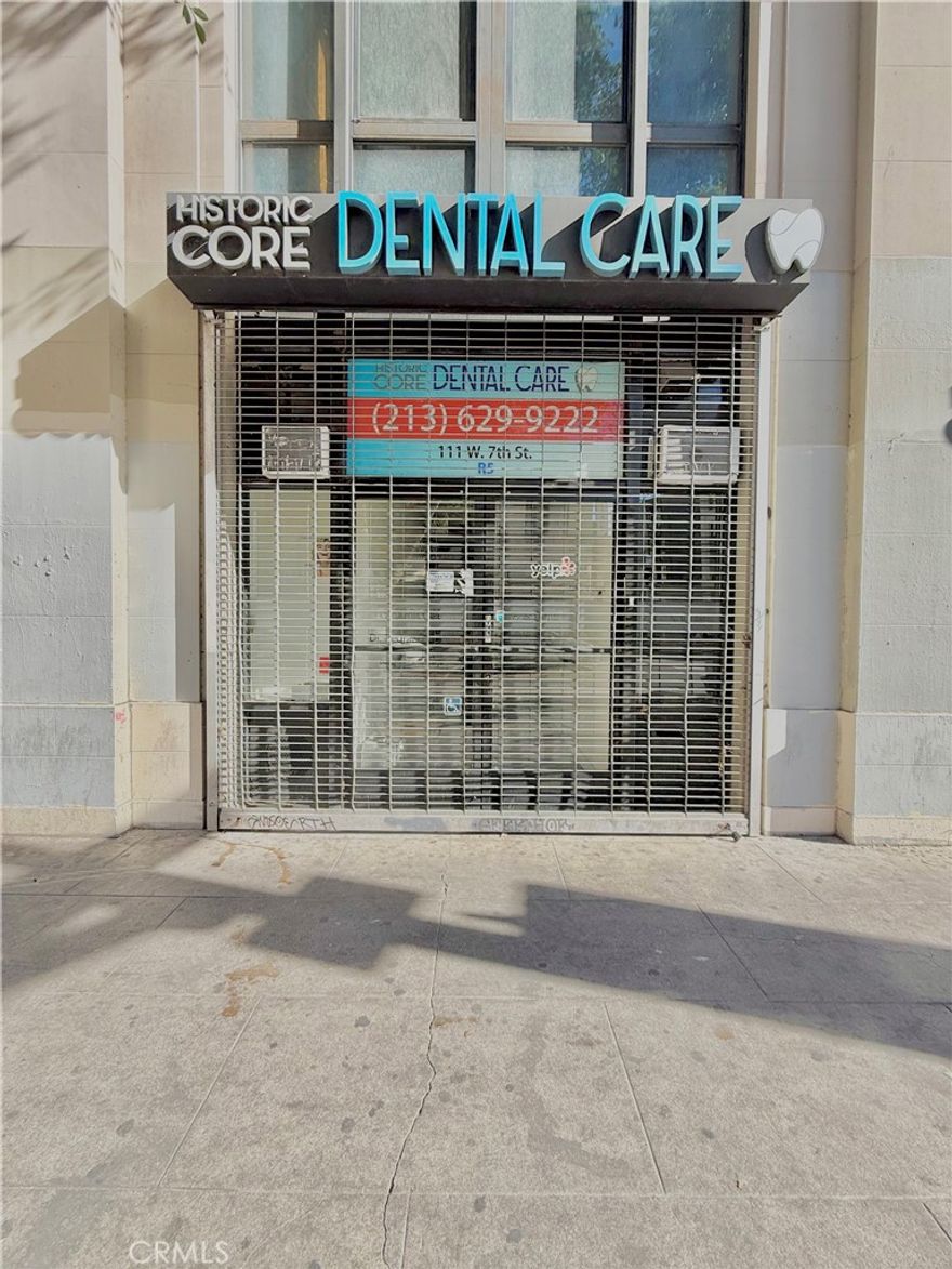 Built out existing dental spot in DTLA with all fixtures and equipment included in lease price. Approximately 1250 sq. ft. with private bathroom and washer/dryer. Ready to open for business immediately!