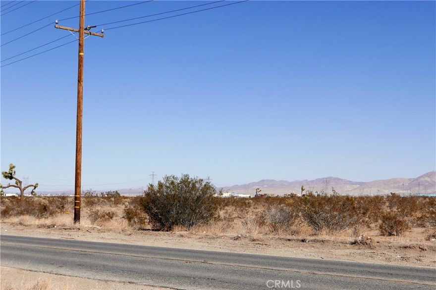 Potential 5 acres corner-lot vacant land in Adelanto city for investors. Located close to FWY 15 and HWAY 395 convenient for all transportation. Walking distance to Victoria Magathan Elementary School and newly- built homes residential communities. A few minutes driving to post office, shopping centers, City Hall, stadium, and the famous Copart, a global leader in online car auctions, only 1 block walking distance to this land. The value is in the land and its location, location!. Buyers have to verify all permits with the City Planning at the City of Adelanto.